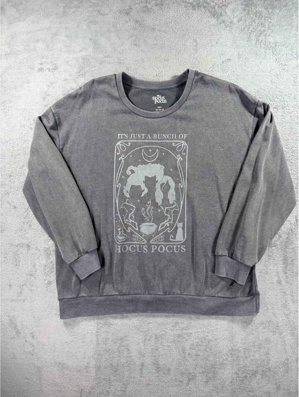 Disney Hocus Pocus Gray Crewneck Sweatshirt Size 1X